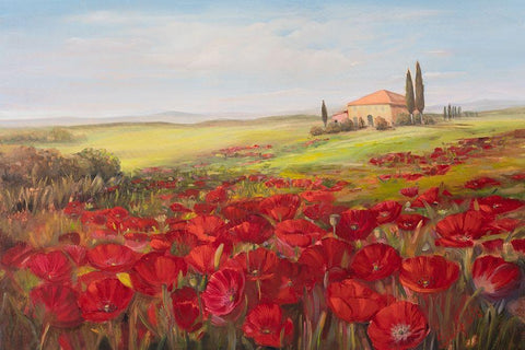 Tuscan Memories II Black Ornate Wood Framed Art Print with Double Matting by Iafrate, Sandra