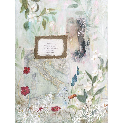 Botticellis Dream II Gold Ornate Wood Framed Art Print with Double Matting by Iafrate, Sandra