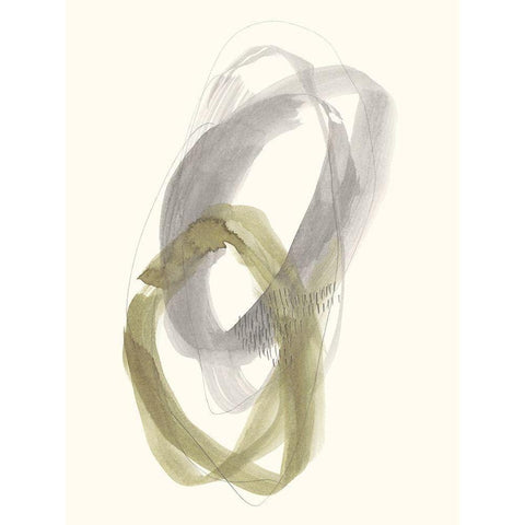 Neutral Rounds I Gold Ornate Wood Framed Art Print with Double Matting by Goldberger, Jennifer