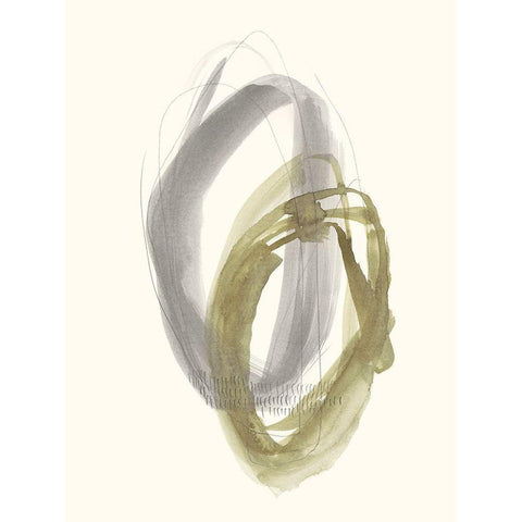 Neutral Rounds II White Modern Wood Framed Art Print by Goldberger, Jennifer