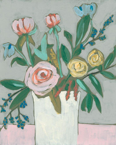 Sweet and Quirky I Black Ornate Wood Framed Art Print with Double Matting by Goldberger, Jennifer