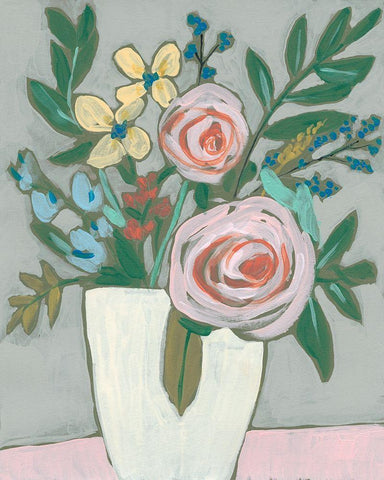 Sweet and Quirky II Black Ornate Wood Framed Art Print with Double Matting by Goldberger, Jennifer