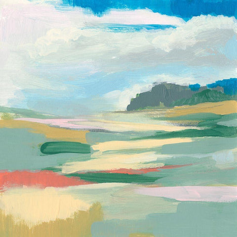 Sweeping Sky I White Modern Wood Framed Art Print by Goldberger, Jennifer