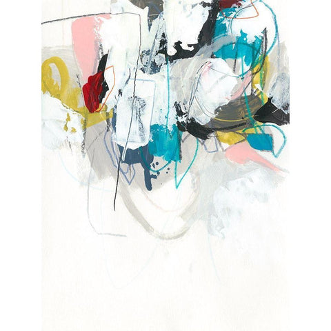 Graffitti Sequence II Black Modern Wood Framed Art Print by Vess, June Erica