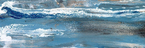 Peaceful Blue II Black Ornate Wood Framed Art Print with Double Matting by Bramma, Lila