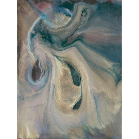 Mystery II Black Modern Wood Framed Art Print with Double Matting by Bramma, Lila