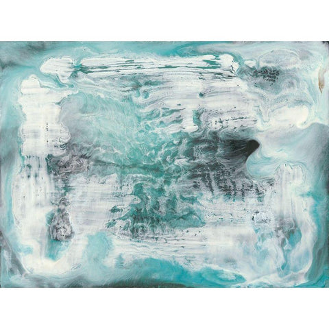 Turquoise Light I Black Modern Wood Framed Art Print by Bramma, Lila