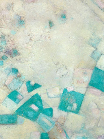 Turquoise Celebration II Black Ornate Wood Framed Art Print with Double Matting by Crawford, Beverly
