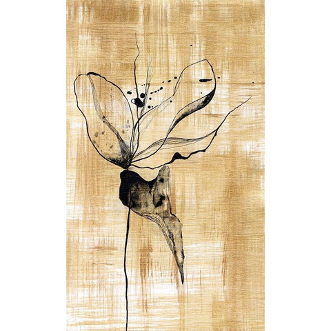 Gilded Beauty II Black Modern Wood Framed Art Print by Liama, Lily