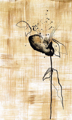 Gilded Beauty III Black Ornate Wood Framed Art Print with Double Matting by Liama, Lily