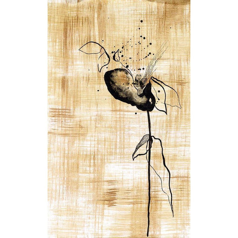 Gilded Beauty III Black Modern Wood Framed Art Print with Double Matting by Liama, Lily