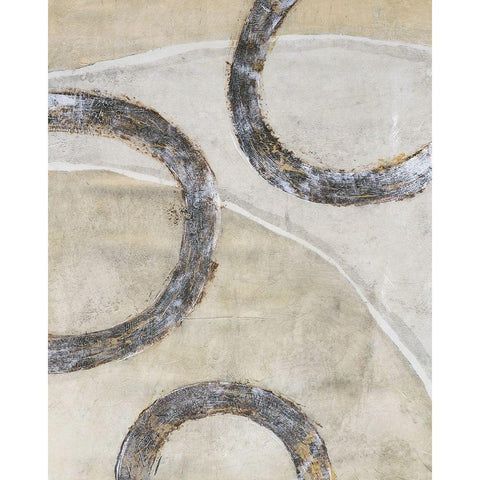 Embellished Ringlets II White Modern Wood Framed Art Print by OToole, Tim
