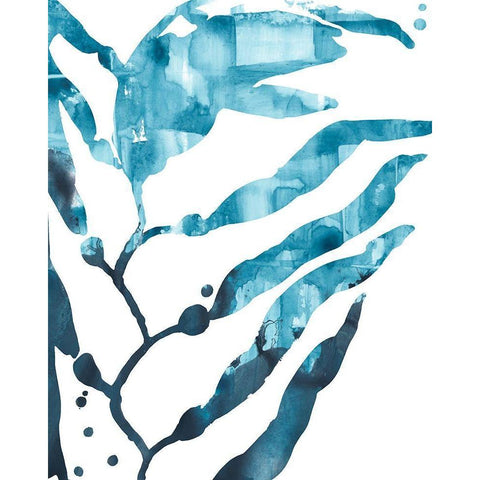 Inkwash Kelp I Black Modern Wood Framed Art Print with Double Matting by Vess, June Erica