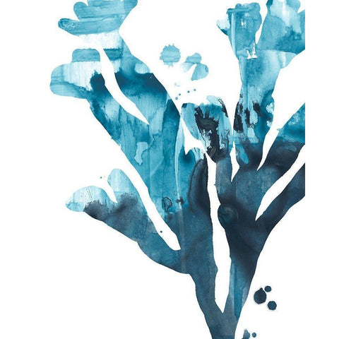 Inkwash Kelp II Black Modern Wood Framed Art Print by Vess, June Erica