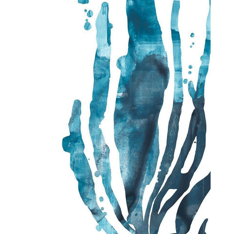 Inkwash Kelp IV Gold Ornate Wood Framed Art Print with Double Matting by Vess, June Erica