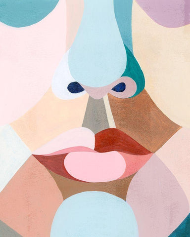 Delicate Features I White Modern Wood Framed Art Print with Double Matting by Popp, Grace