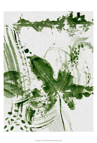 Shades of Forest III White Modern Wood Framed Art Print with Double Matting by Wang, Mellisa