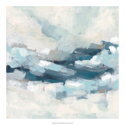 Wave Crest I Black Modern Wood Framed Art Print by Vess, June Erica