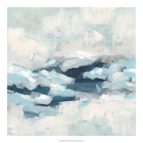 Wave Crest II Black Modern Wood Framed Art Print by Vess, June Erica