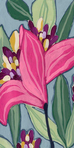 Tropical Mix I Black Ornate Wood Framed Art Print with Double Matting by Vess, June Erica