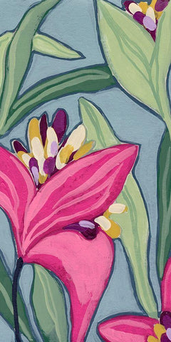 Tropical Mix II Black Ornate Wood Framed Art Print with Double Matting by Vess, June Erica