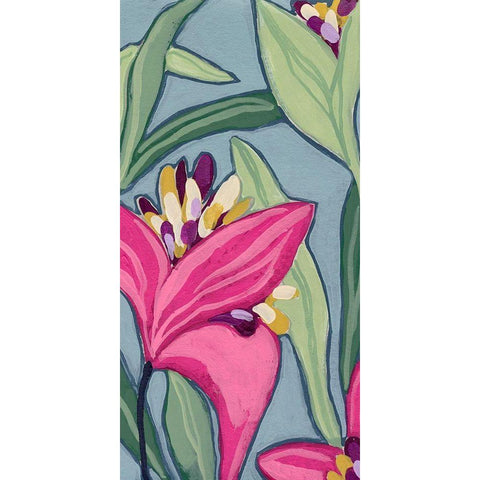 Tropical Mix II Black Modern Wood Framed Art Print by Vess, June Erica