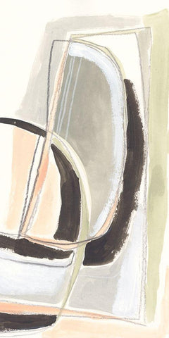 Keyhole II White Modern Wood Framed Art Print with Double Matting by Vess, June Erica