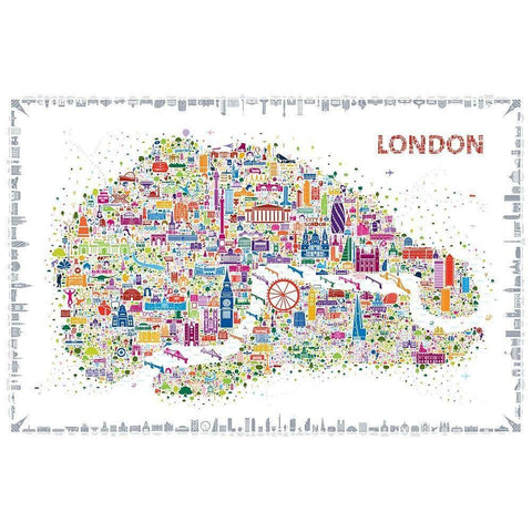 Iconic Cities-London Gold Ornate Wood Framed Art Print with Double Matting by Esquer, Rafael