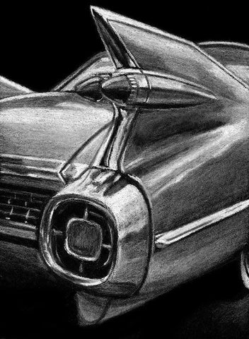 Custom Retro Fins I Black Ornate Wood Framed Art Print with Double Matting by Harper, Ethan