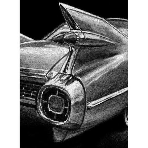 Custom Retro Fins I Black Modern Wood Framed Art Print by Harper, Ethan