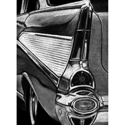 Custom Retro Fins II Black Modern Wood Framed Art Print by Harper, Ethan