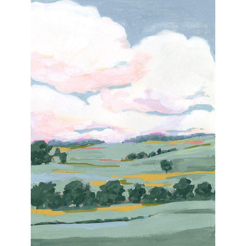 Pastel View II Black Modern Wood Framed Art Print by Borges, Victoria