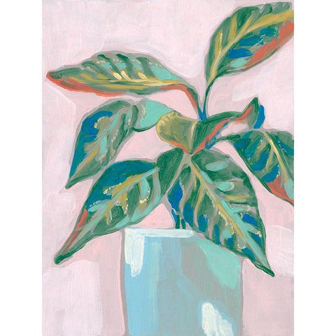 Quirky Plant II Black Modern Wood Framed Art Print with Double Matting by Goldberger, Jennifer