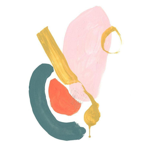 Mod Mixup I Gold Ornate Wood Framed Art Print with Double Matting by Goldberger, Jennifer