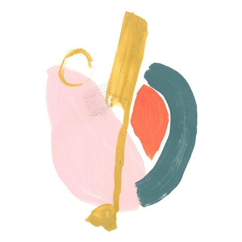 Mod Mixup II Black Modern Wood Framed Art Print by Goldberger, Jennifer