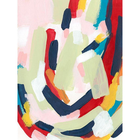Vortex II White Modern Wood Framed Art Print by Vess, June Erica