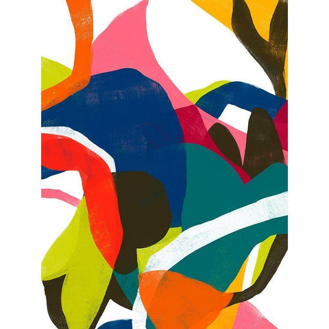 Jungle Overdrive II Black Modern Wood Framed Art Print with Double Matting by Vess, June Erica