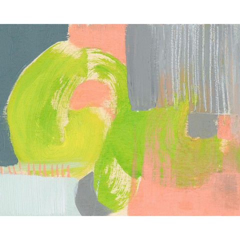 Lime Squeeze I White Modern Wood Framed Art Print by Goldberger, Jennifer