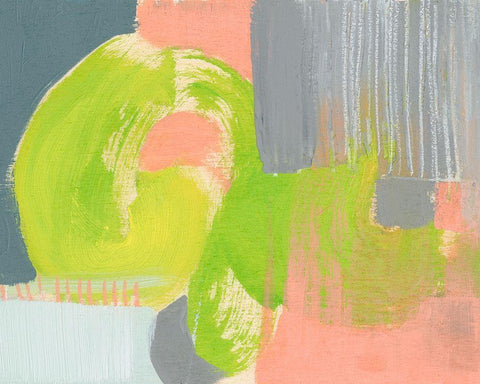 Lime Squeeze I White Modern Wood Framed Art Print with Double Matting by Goldberger, Jennifer