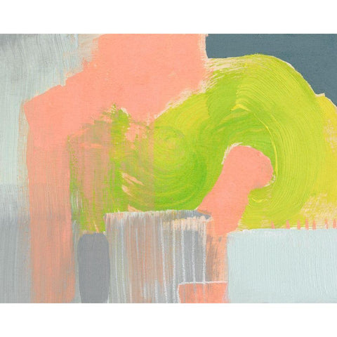 Lime Squeeze II White Modern Wood Framed Art Print by Goldberger, Jennifer