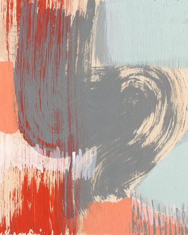 S-Curve I White Modern Wood Framed Art Print with Double Matting by Goldberger, Jennifer