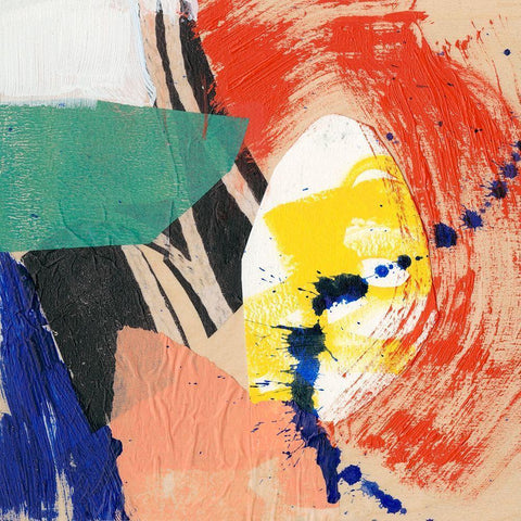 Primary Motion II White Modern Wood Framed Art Print by Goldberger, Jennifer