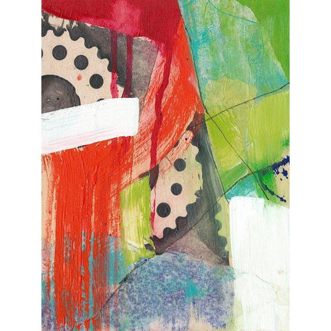 Gear Head II White Modern Wood Framed Art Print by Goldberger, Jennifer