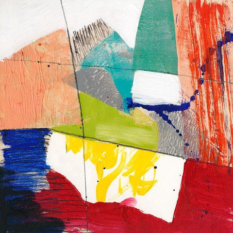 Bright Composition II White Modern Wood Framed Art Print by Goldberger, Jennifer