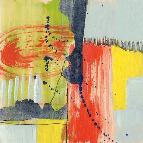 Bold Strokes II Gold Ornate Wood Framed Art Print with Double Matting by Goldberger, Jennifer