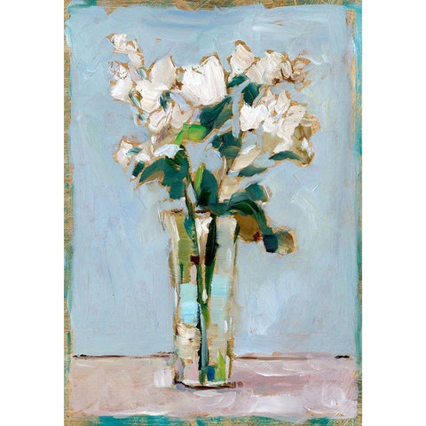 White Floral Arrangement I White Modern Wood Framed Art Print by Harper, Ethan