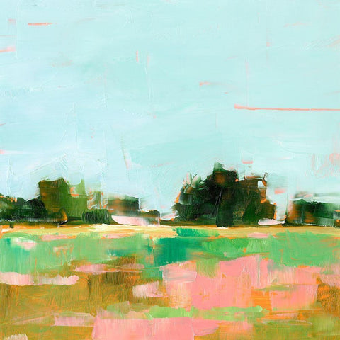 Summer Glow I White Modern Wood Framed Art Print with Double Matting by Harper, Ethan