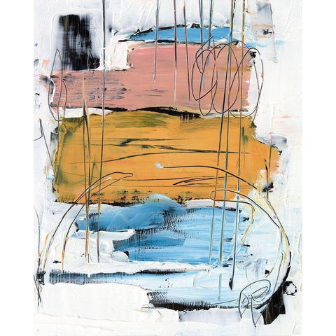 Stacked Together I White Modern Wood Framed Art Print by Harper, Ethan