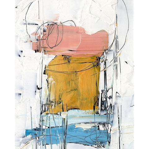 Stacked Together II White Modern Wood Framed Art Print by Harper, Ethan