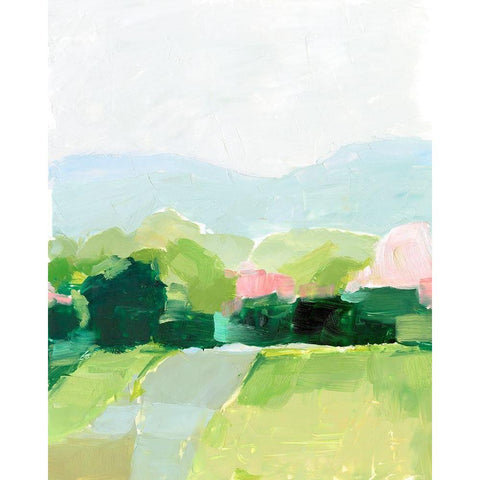 Spring Walk I White Modern Wood Framed Art Print by Harper, Ethan